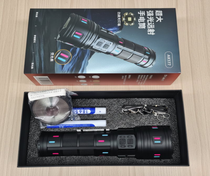 High-Brightness Rechargeable Flashlight – Model 177